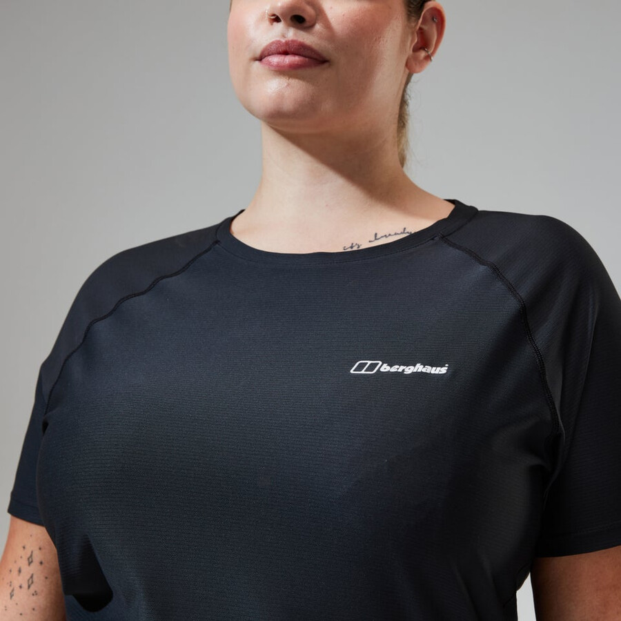 donna 247 tech tee super stretch equipaggio - nero berghaus