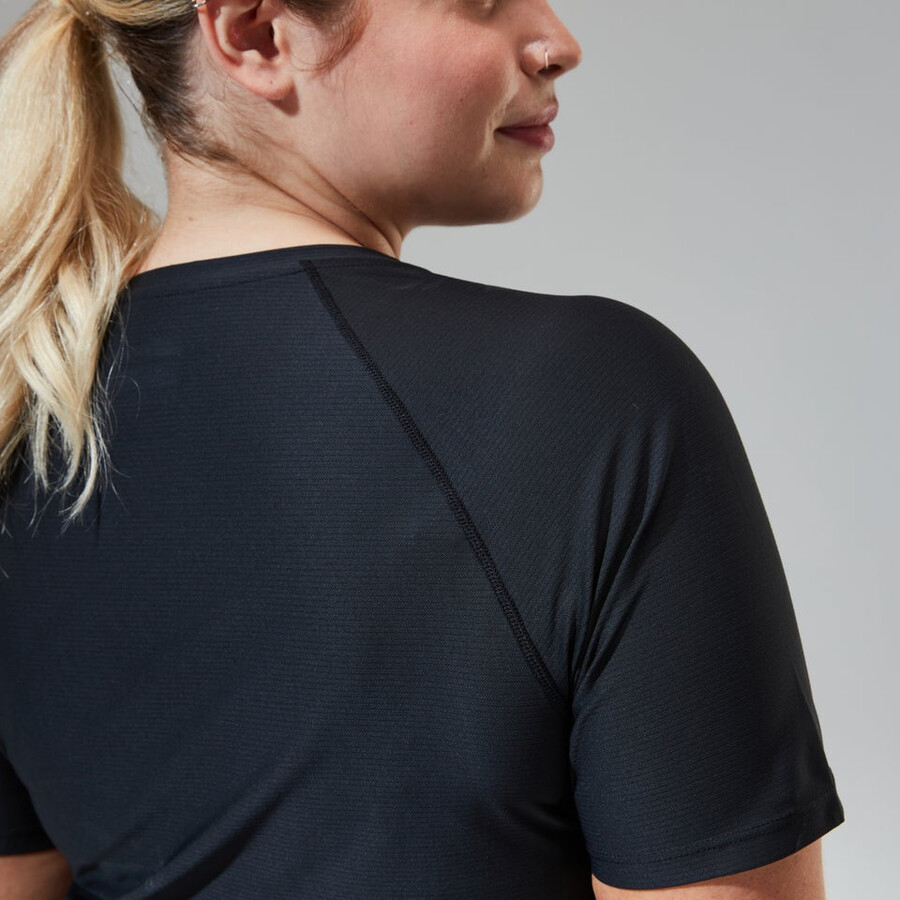 donna 247 tech tee super stretch equipaggio - nero berghaus