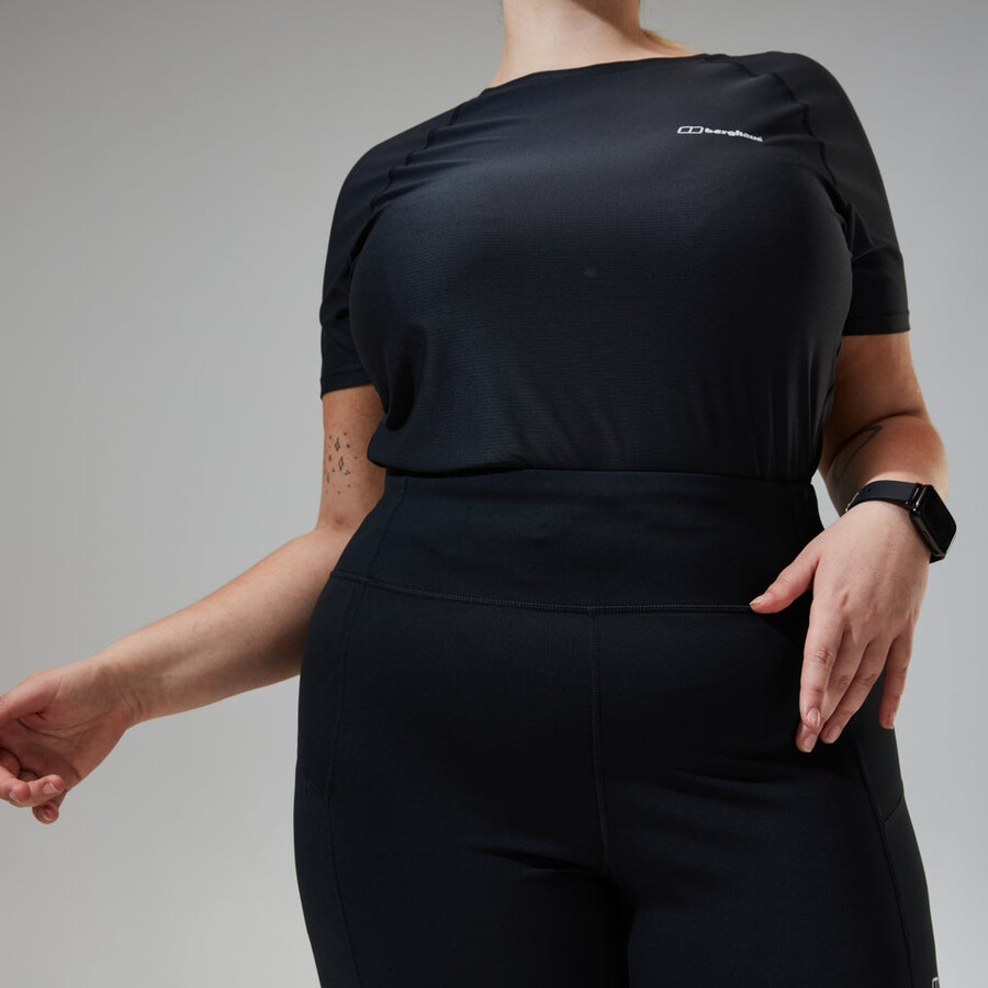 donna 247 tech tee super stretch equipaggio - nero berghaus
