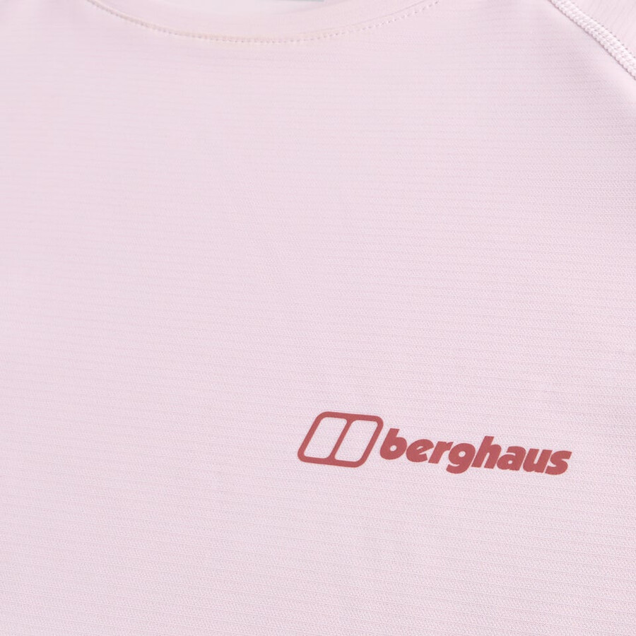 donna 247 equipaggio manica corta tee tech - rosa berghaus