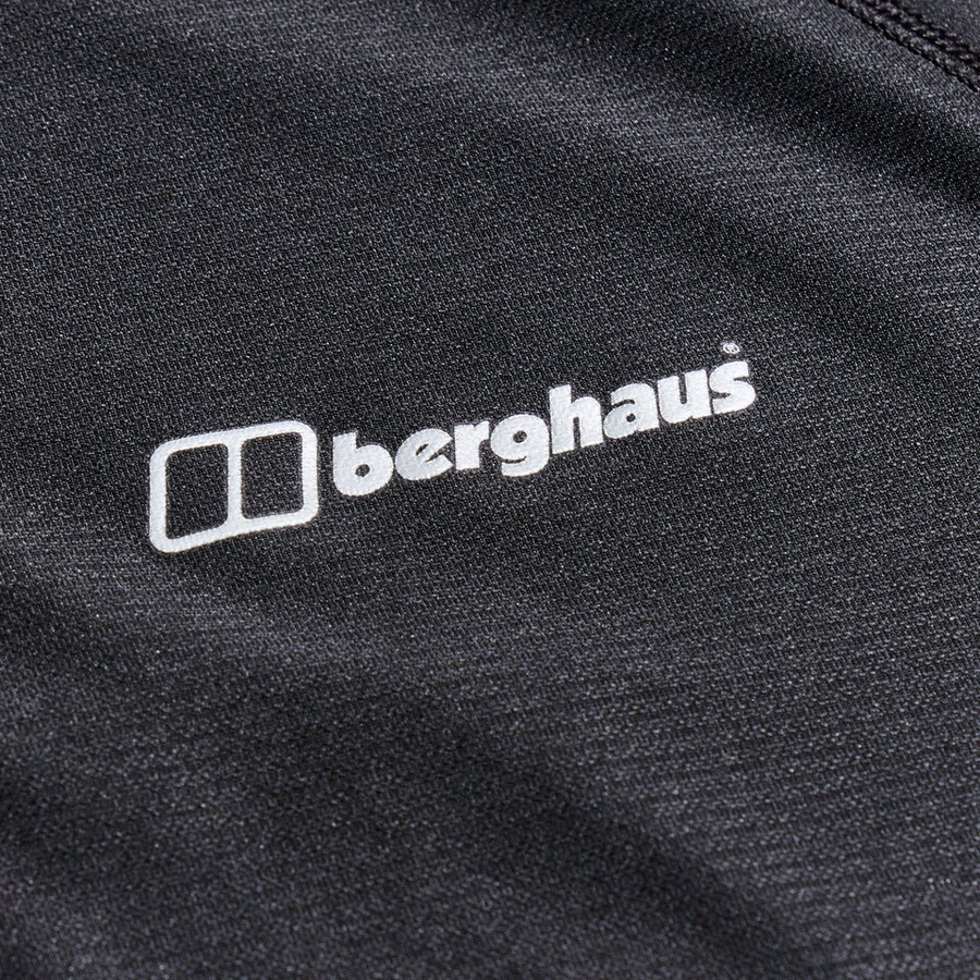 donna 247 tech tee manica lunga mezza zip - nero berghaus