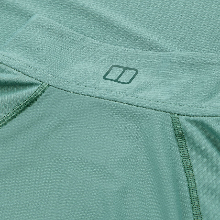 donna 247 mezza zip manica lunga tech tee - verde berghaus