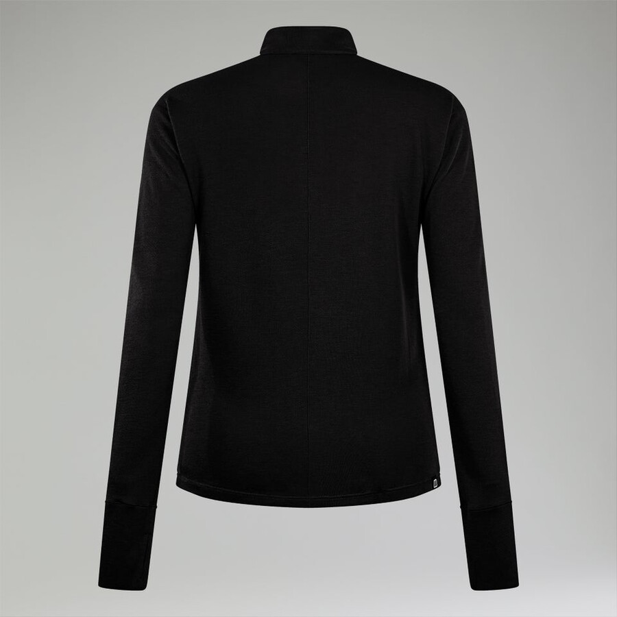 donne ivyhill mezza zip top - black berghaus