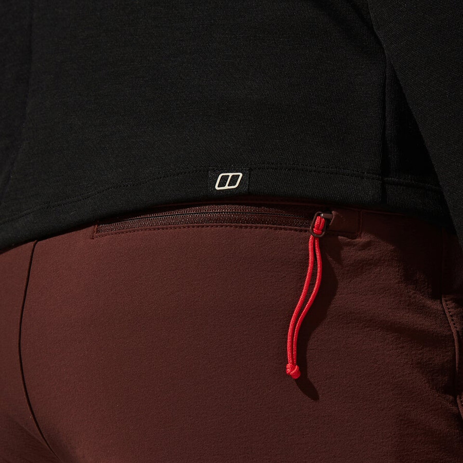 donne ivyhill mezza zip top - black berghaus