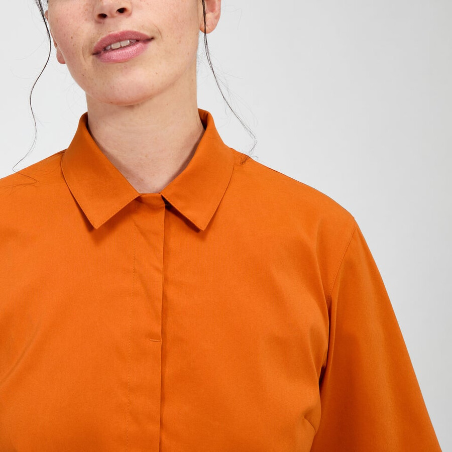 donne explorer manica corta overshirt - arancio berghaus
