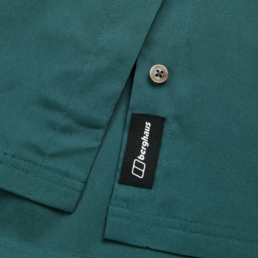 donne explorer manica corta overshirt - verde berghaus