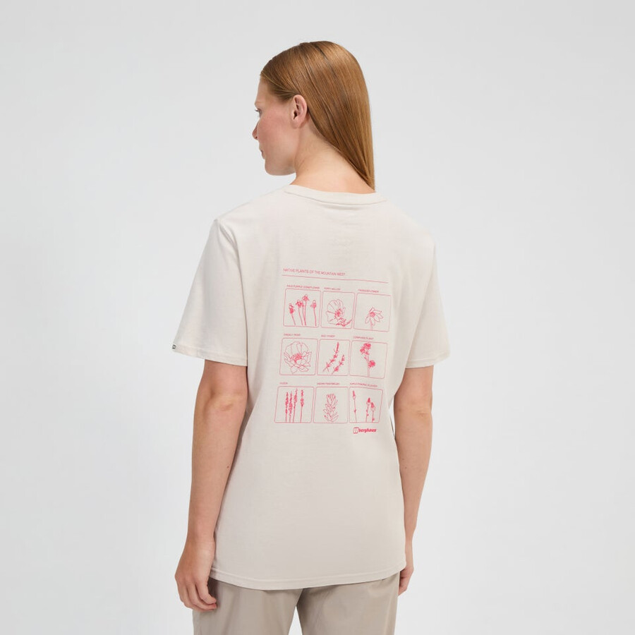 le donne di monte botanica short sleeve tee grigio berghaus