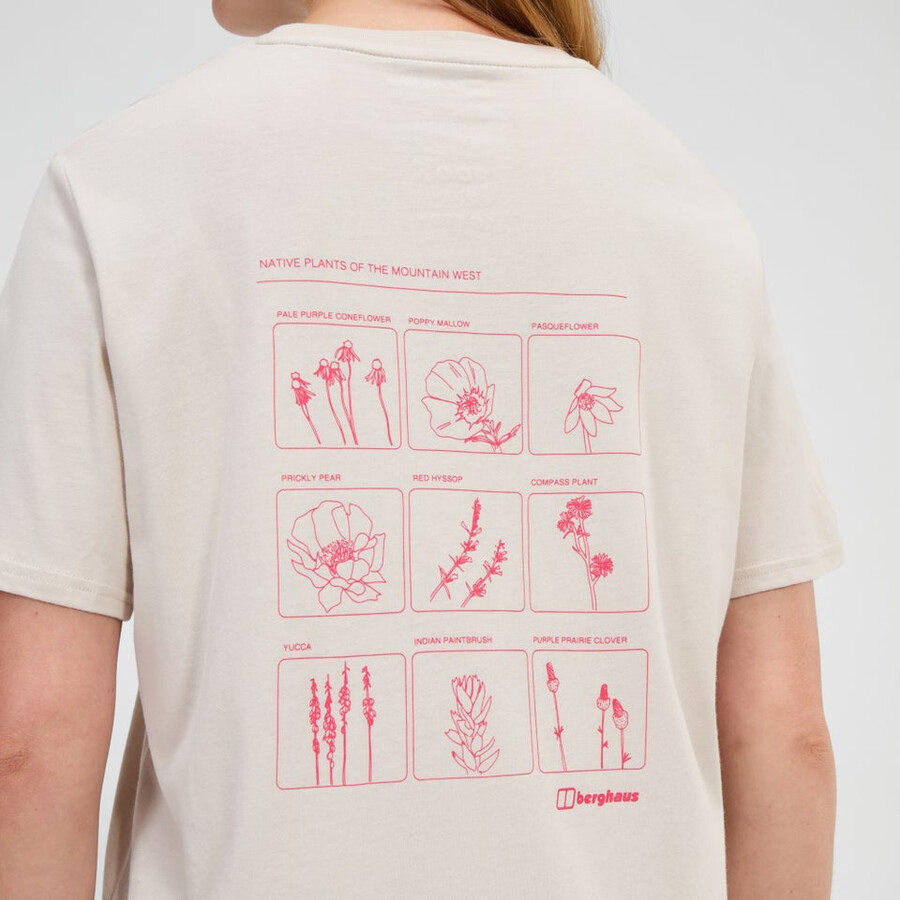 le donne di monte botanica short sleeve tee grigio berghaus