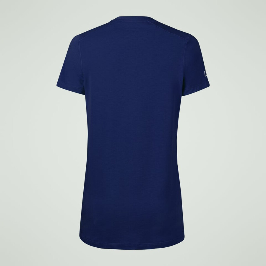 donna berghaus delta manica corta tee tech - blu berghaus