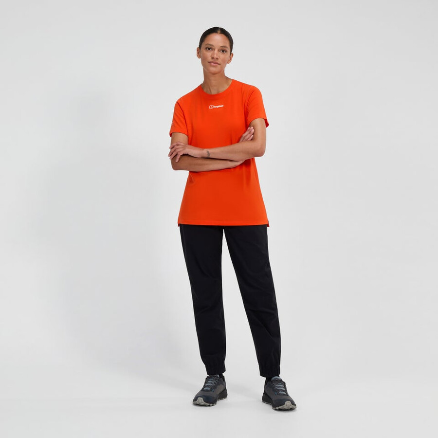 donna berghaus delta manica corta tee tech - arancio berghaus