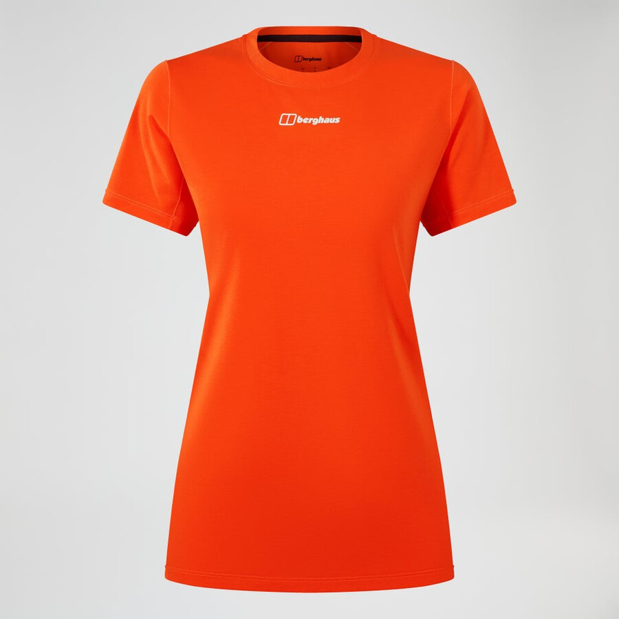 donna berghaus delta manica corta tee tech - arancio berghaus