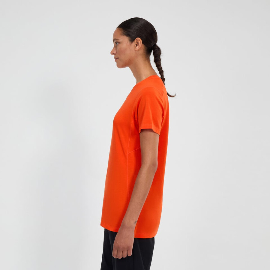 donna berghaus delta manica corta tee tech - arancio berghaus