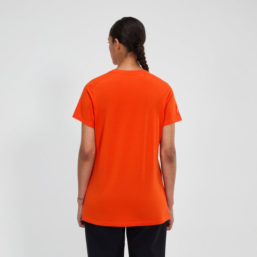 donna berghaus delta manica corta tee tech - arancio berghaus