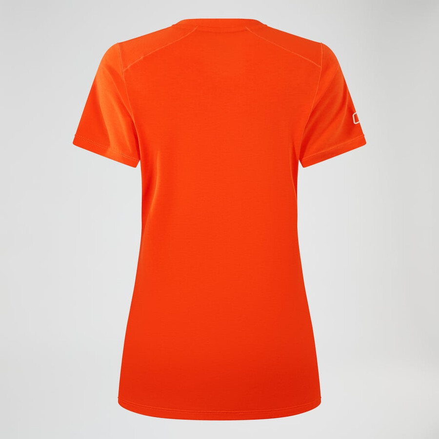 donna berghaus delta manica corta tee tech - arancio berghaus