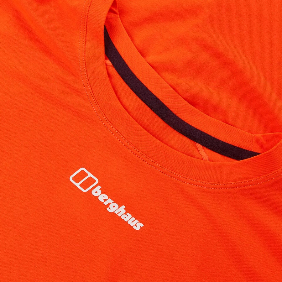 donna berghaus delta manica corta tee tech - arancio berghaus