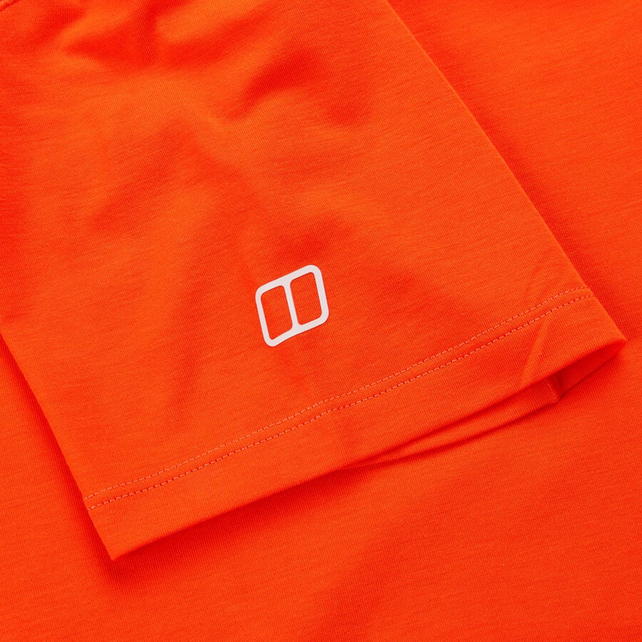 donna berghaus delta manica corta tee tech - arancio berghaus
