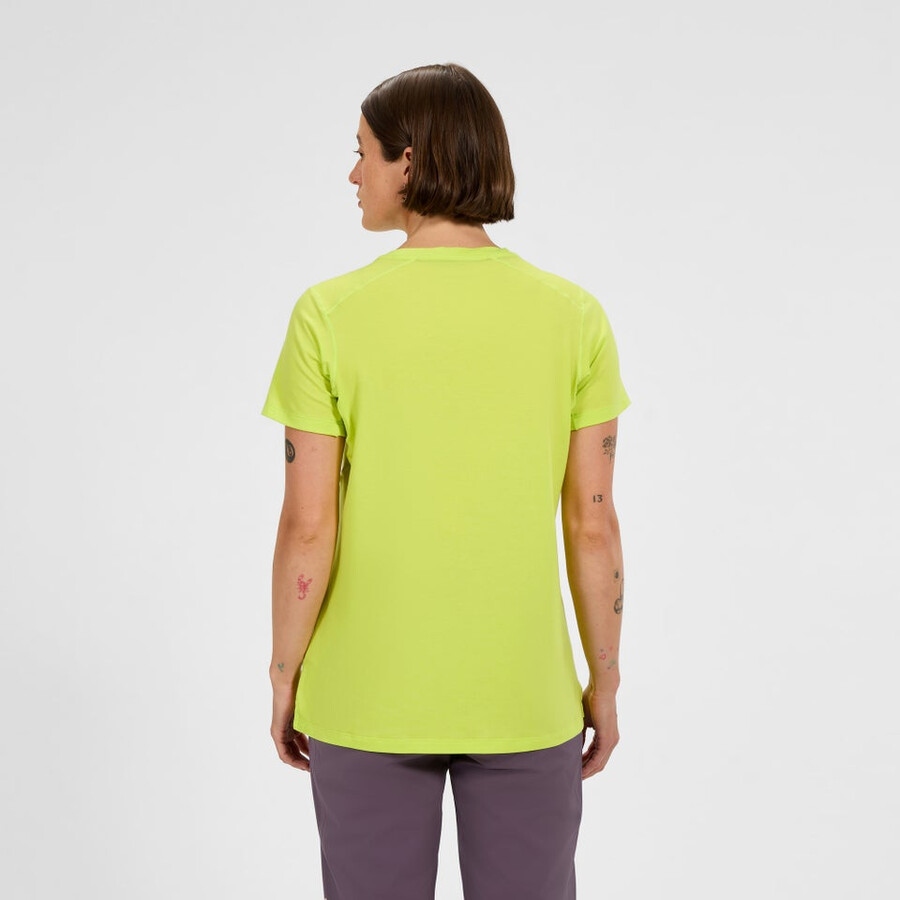 donna delta manica corta tee tech - giallo berghaus
