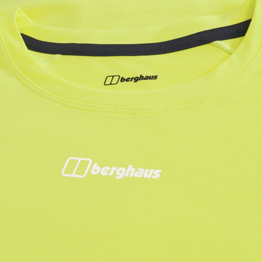 donna delta manica corta tee tech - giallo berghaus