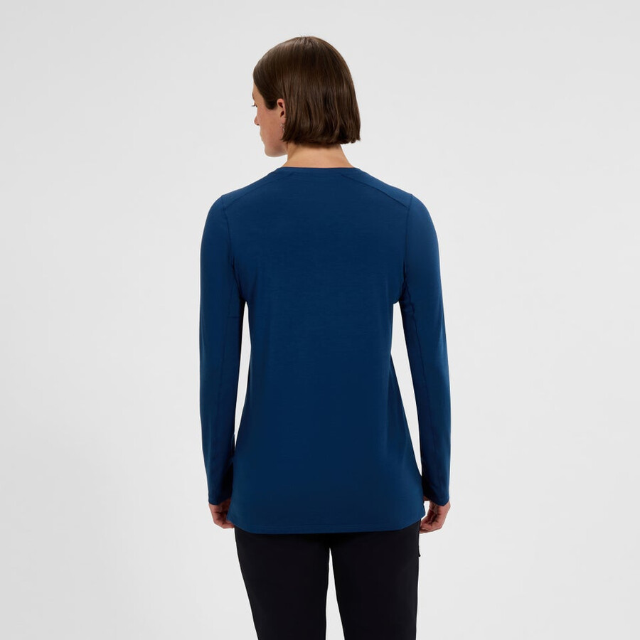 donna delta manica lunga tech tee - blu berghaus