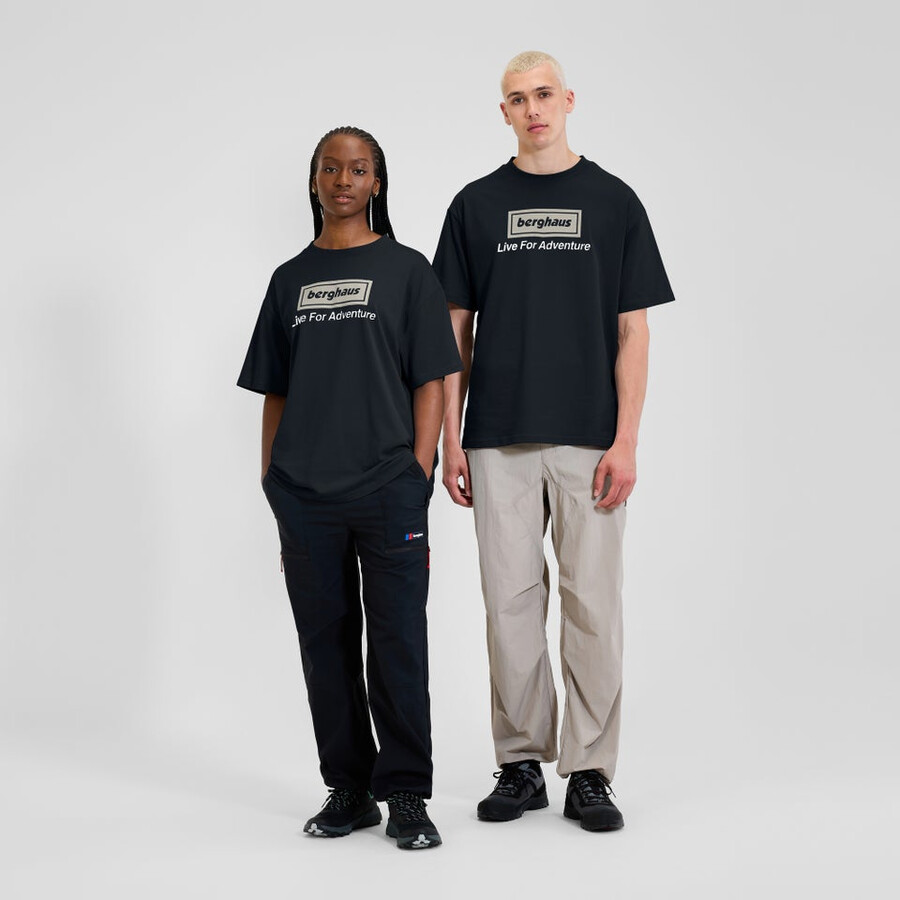 unisex tour di avventura tee - black berghaus