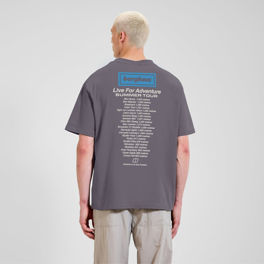 unisex tour di avventura tee - viola berghaus