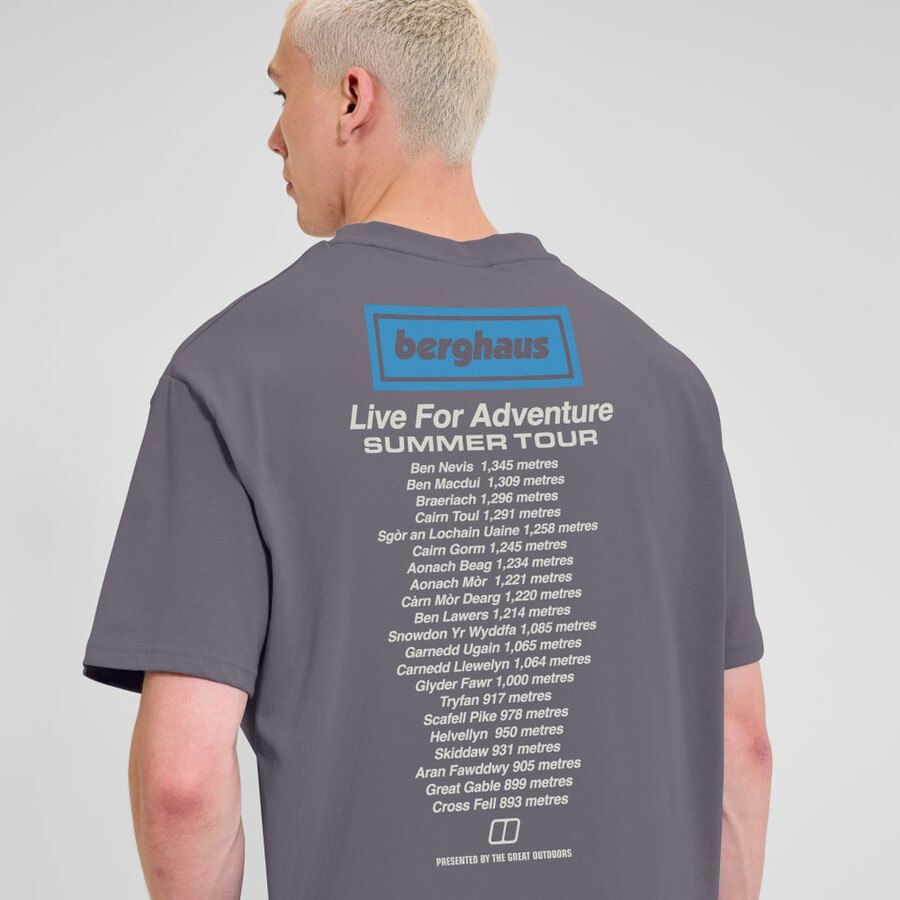 unisex tour di avventura tee - viola berghaus