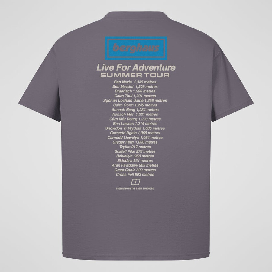 unisex tour di avventura tee - viola berghaus