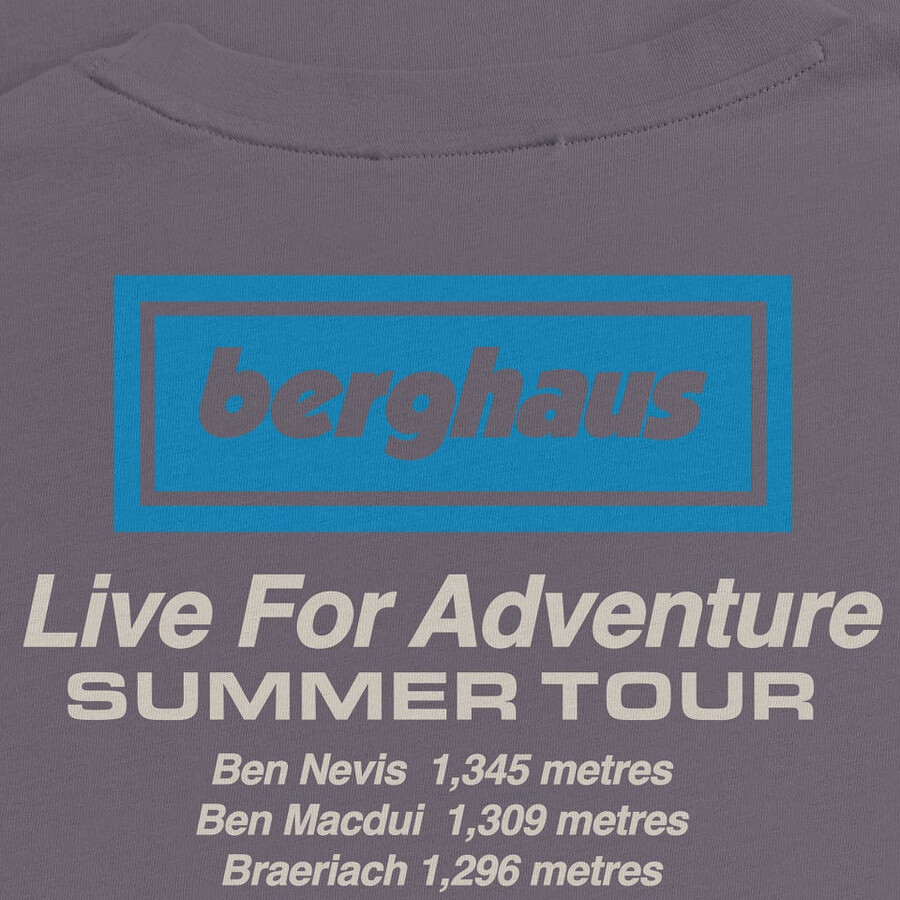 unisex tour di avventura tee - viola berghaus