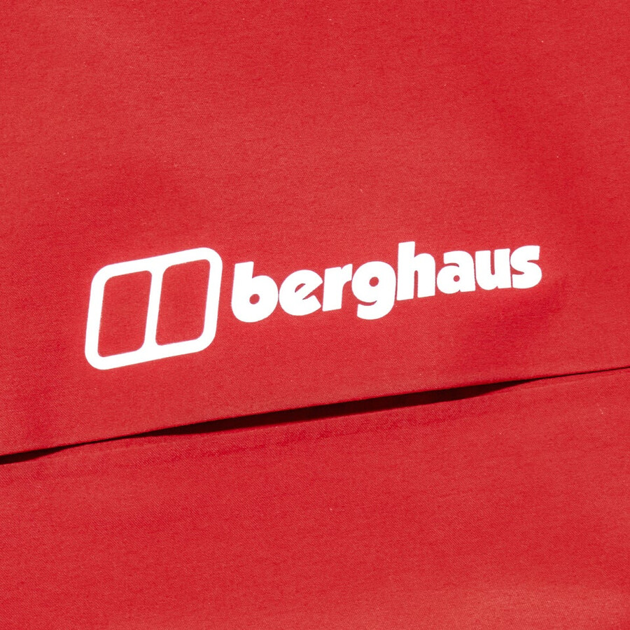 donne mtn spigolo scendere in gore-tex pantaloni con pettorina - rosso berghaus