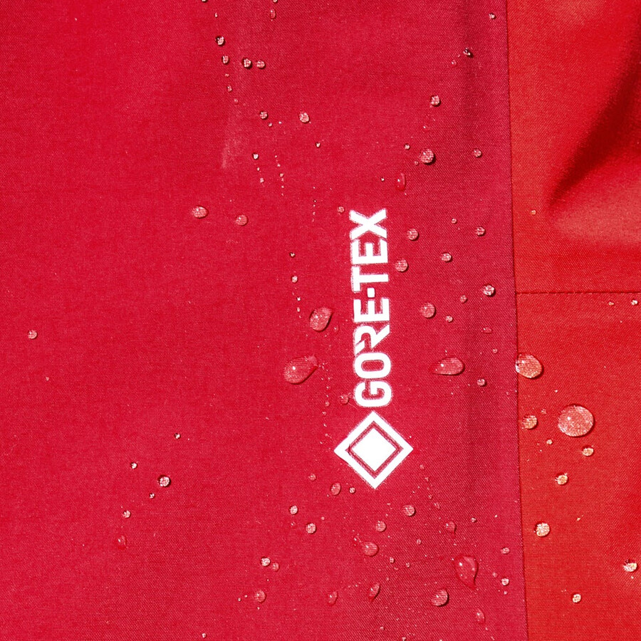 donne mtn spigolo scendere in gore-tex pantaloni con pettorina - rosso berghaus
