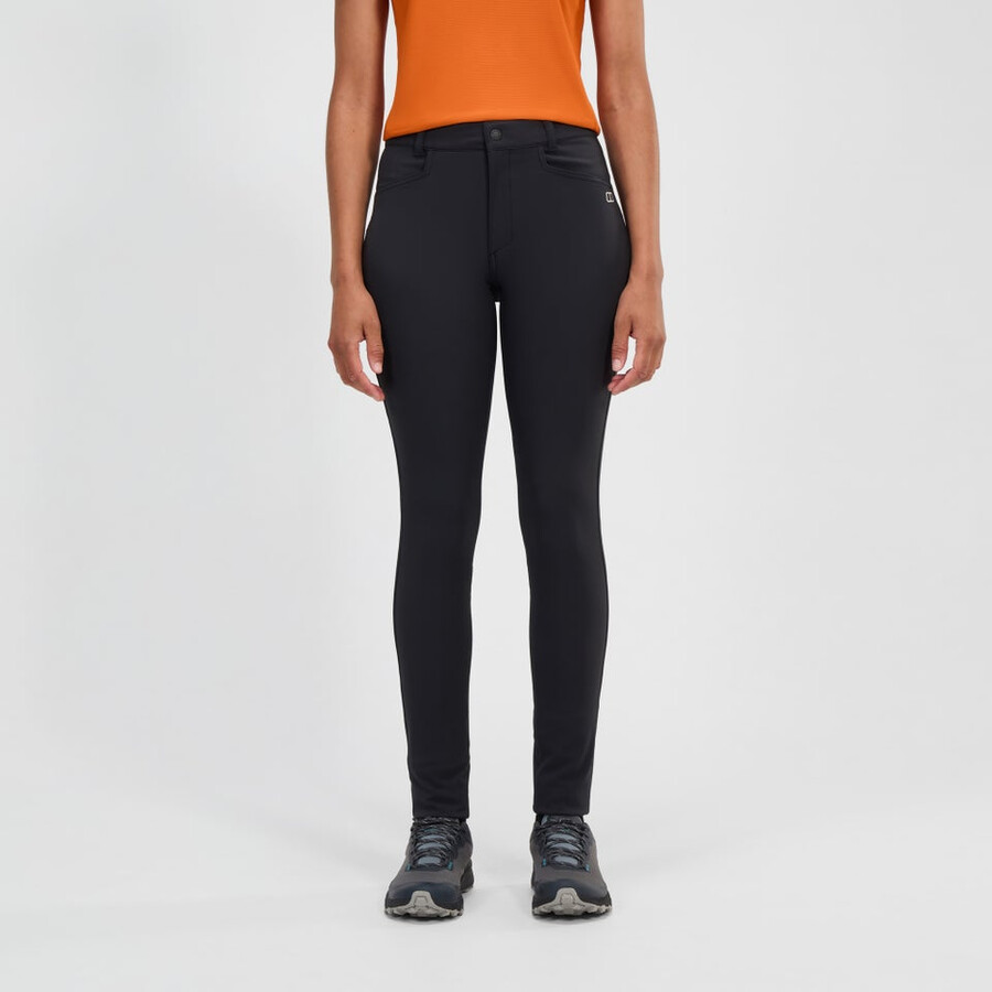 donne di tutti i giorni skinny stretch pant - black berghaus