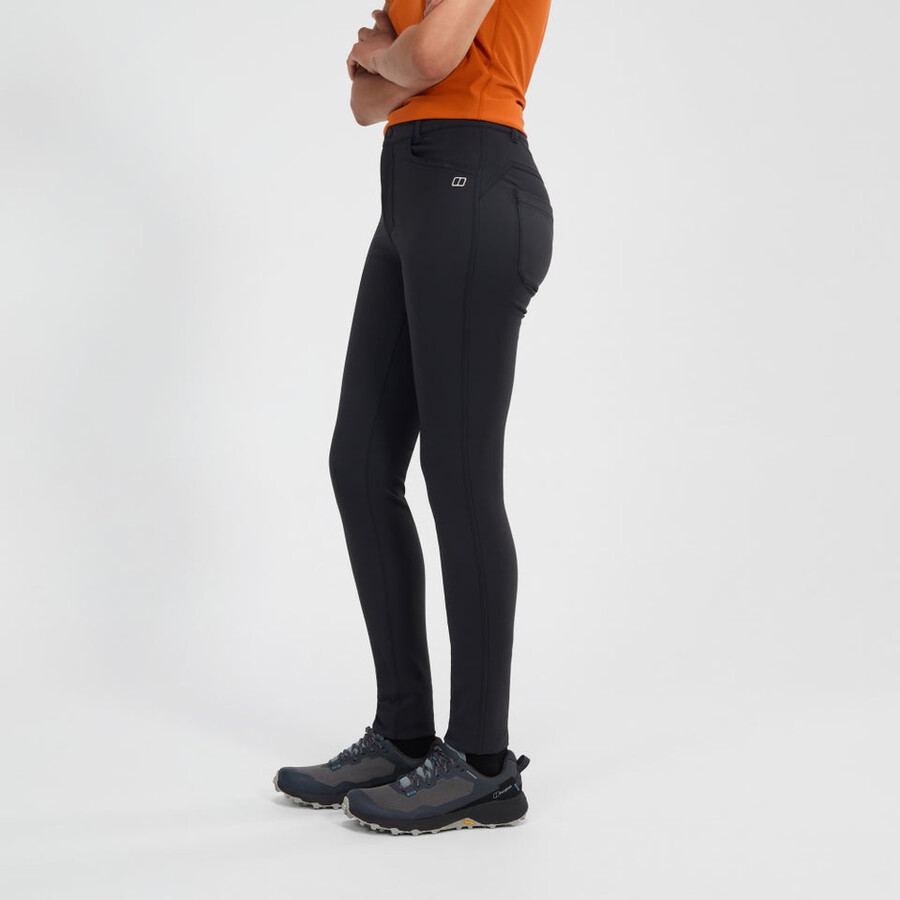 donne di tutti i giorni skinny stretch pant - black berghaus