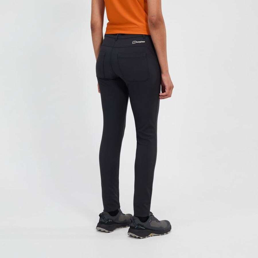 donne di tutti i giorni skinny stretch pant - black berghaus