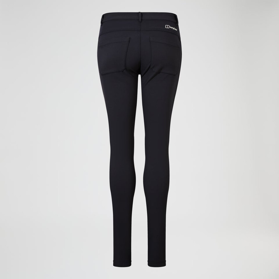 donne di tutti i giorni skinny stretch pant - black berghaus
