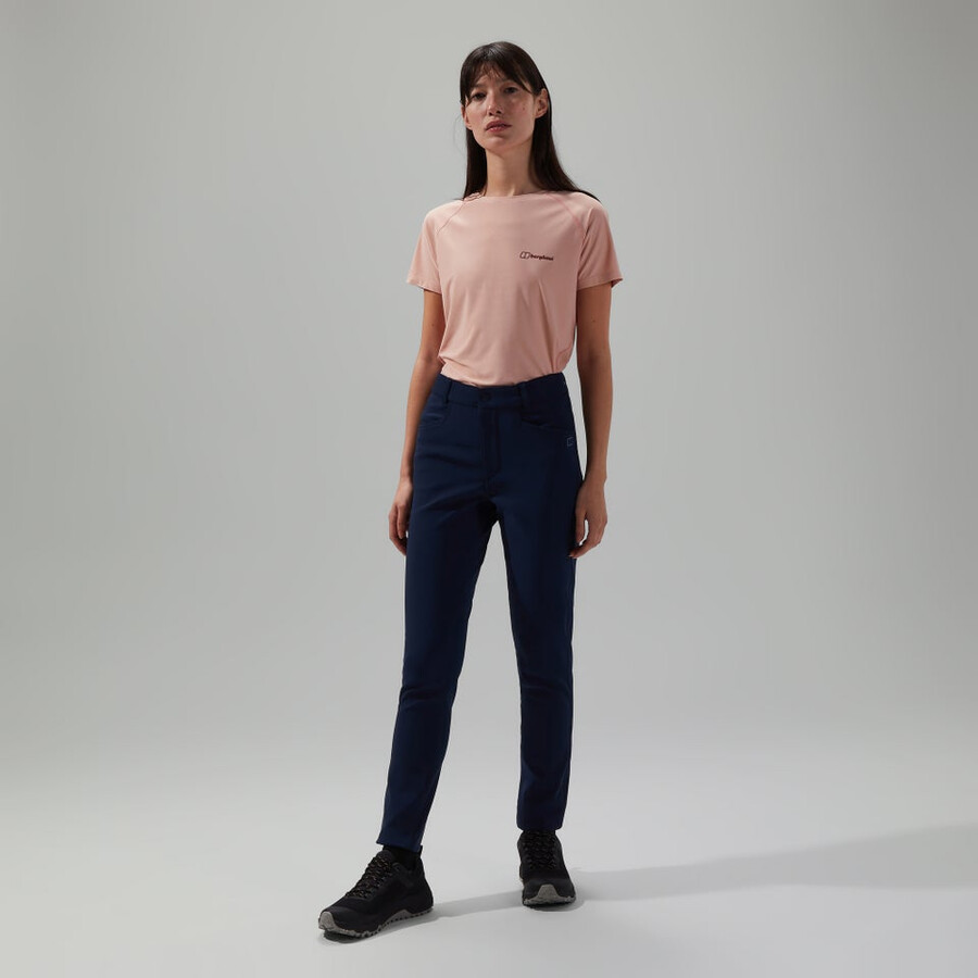 donne di tutti i giorni skinny pantalone stretch blu berghaus