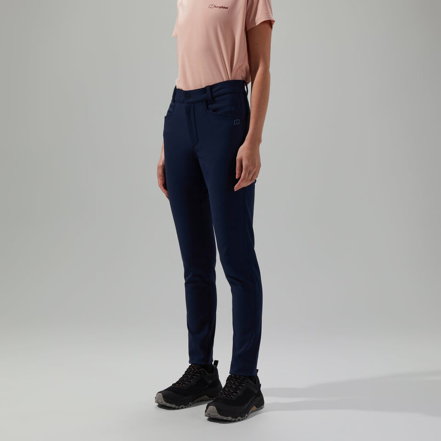 donne di tutti i giorni skinny pantalone stretch blu berghaus