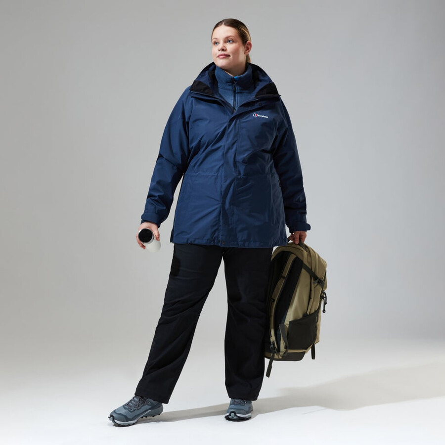donne glissade gore-tex interattiva giacca - blu scuro berghaus