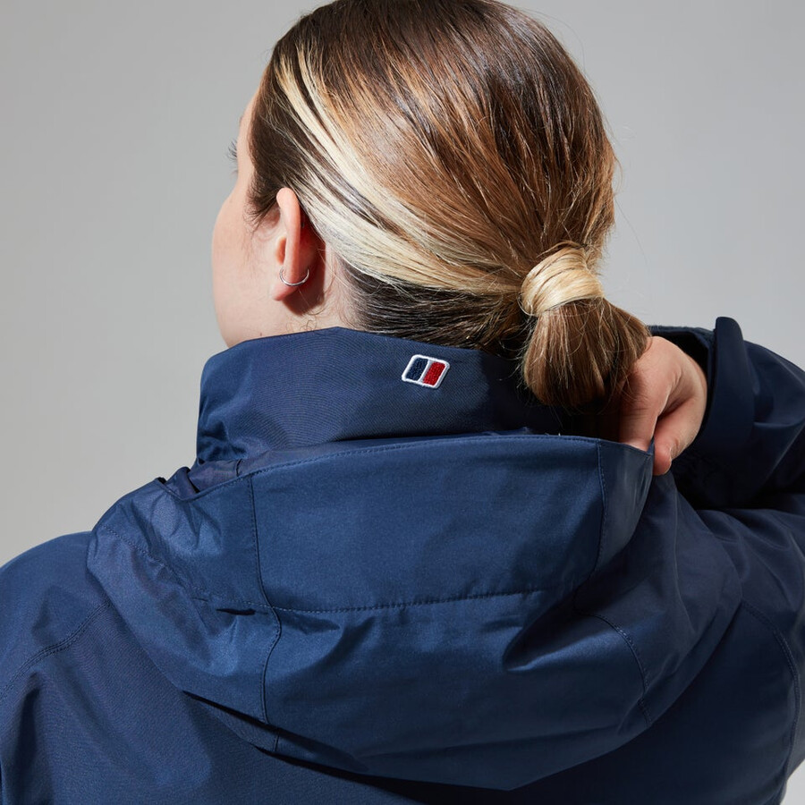 donne glissade gore-tex interattiva giacca - blu scuro berghaus