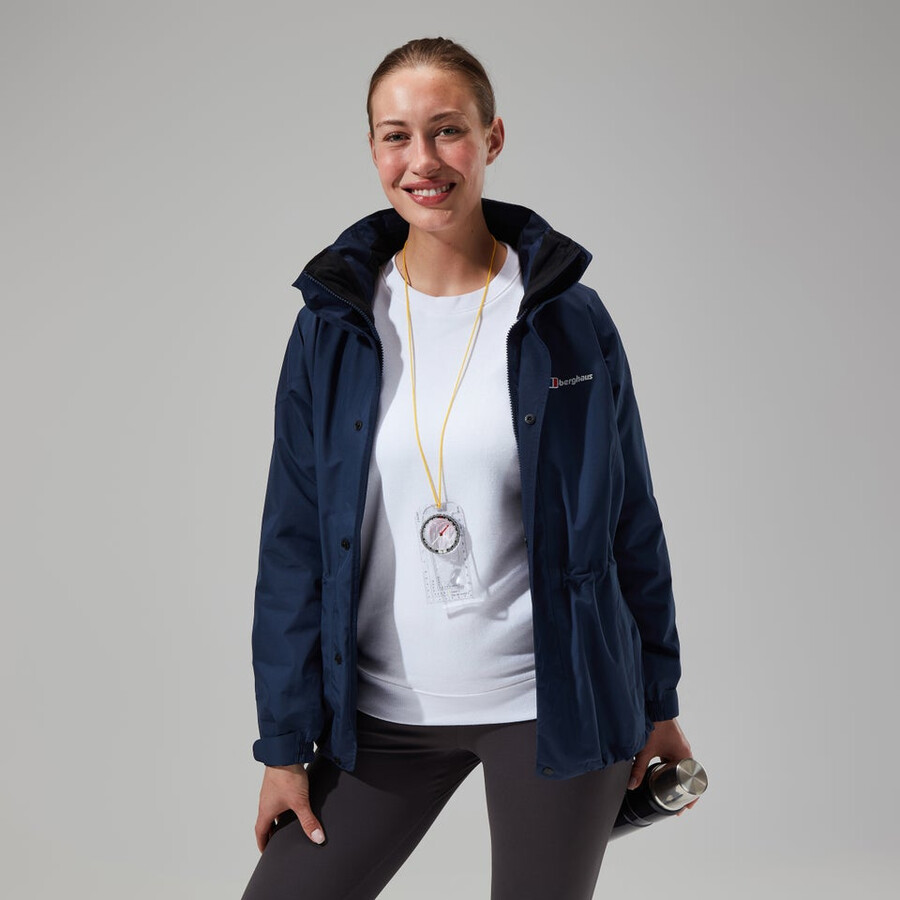 donne glissade gore-tex interattiva giacca - blu scuro berghaus