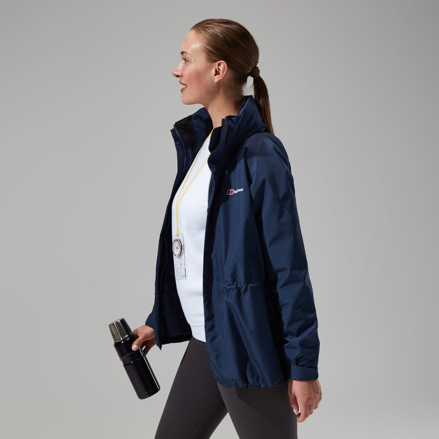 donne glissade gore-tex interattiva giacca - blu scuro berghaus