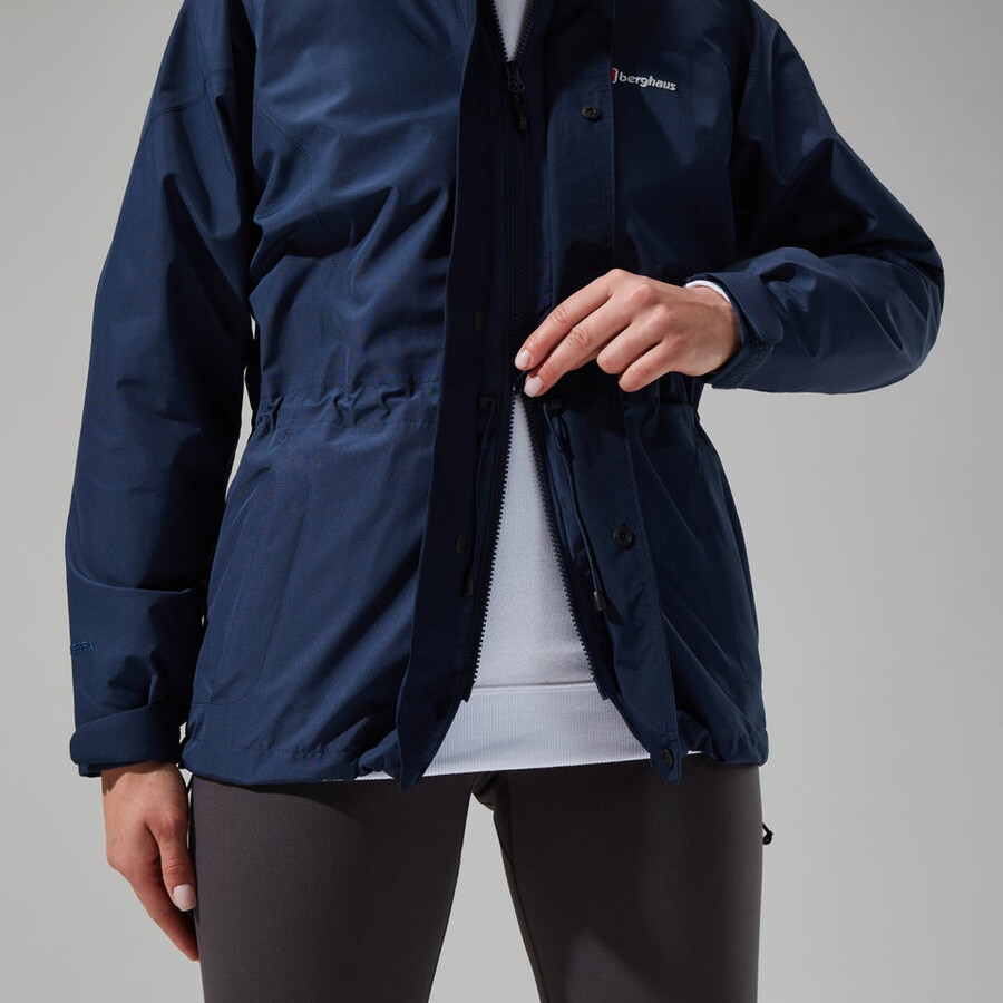 donne glissade gore-tex interattiva giacca - blu scuro berghaus