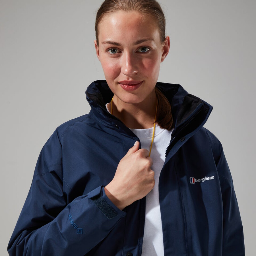 donne glissade gore-tex interattiva giacca - blu scuro berghaus