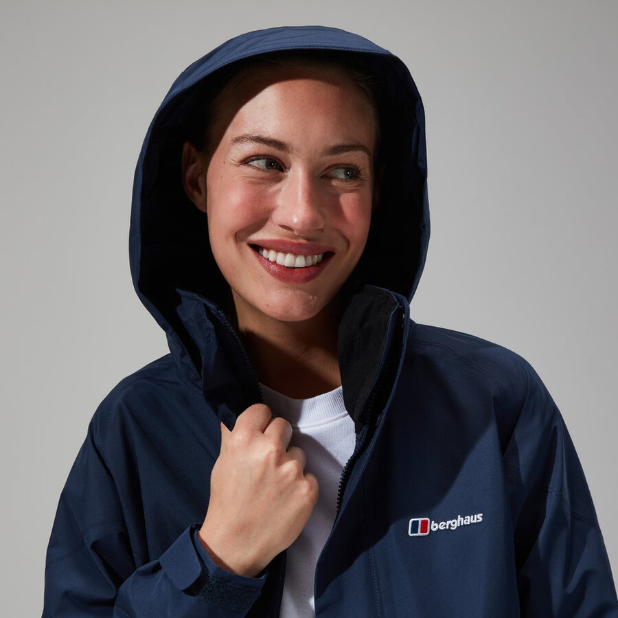donne glissade gore-tex interattiva giacca - blu scuro berghaus