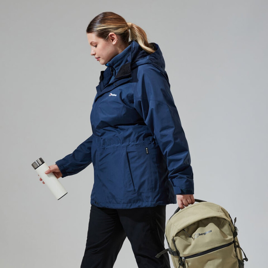 donne glissade gore-tex interattiva giacca - blu scuro berghaus