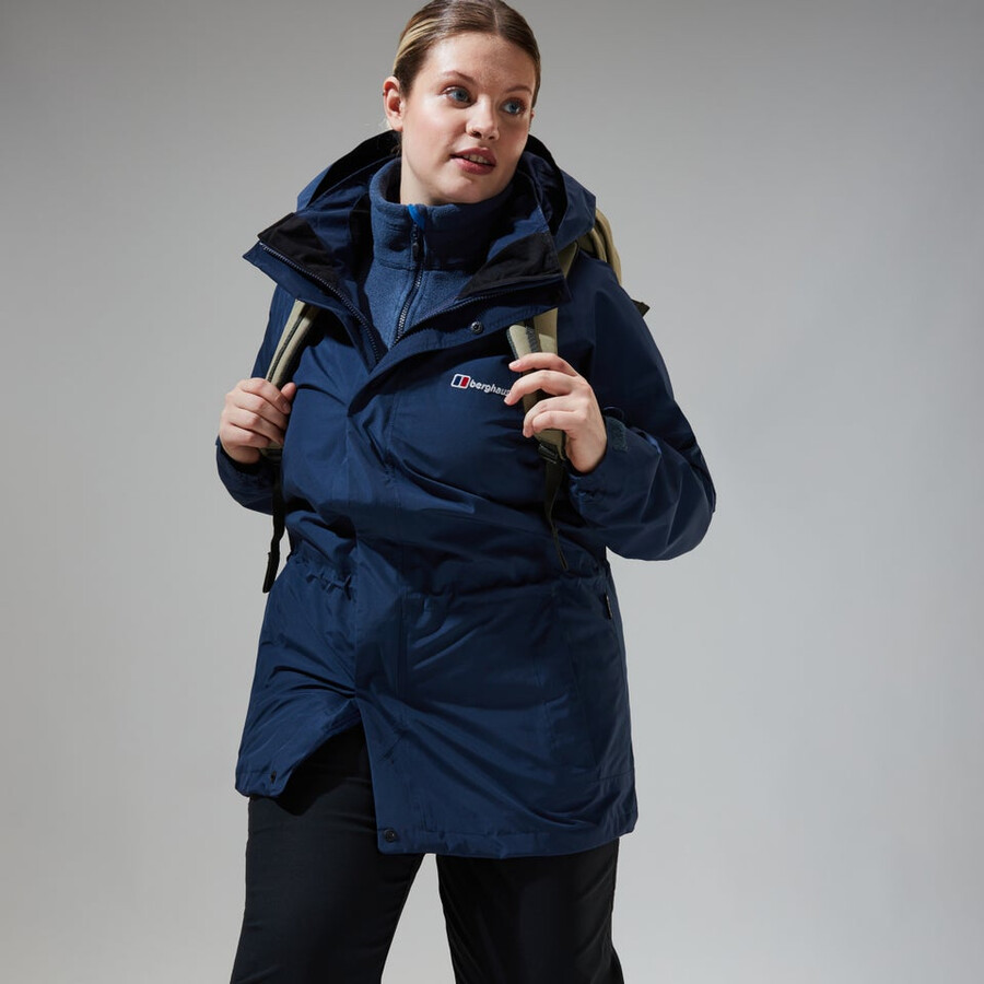 donne glissade gore-tex interattiva giacca - blu scuro berghaus
