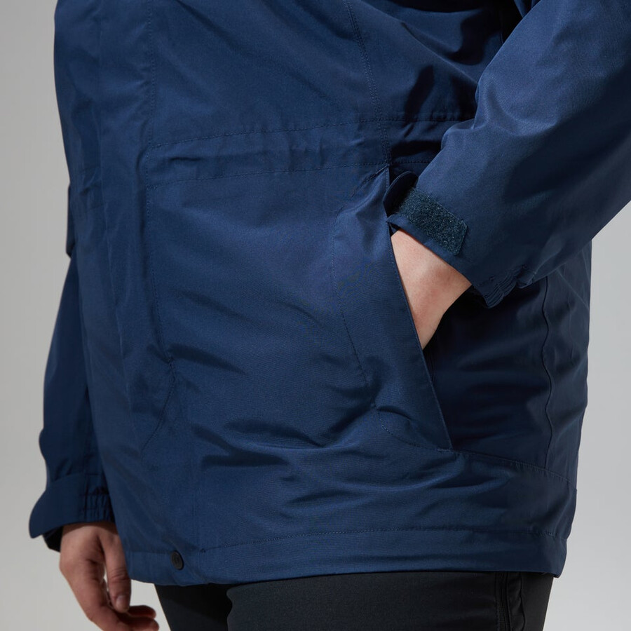 donne glissade gore-tex interattiva giacca - blu scuro berghaus