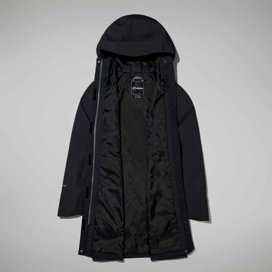 donne omeara giacca lunga - nero berghaus