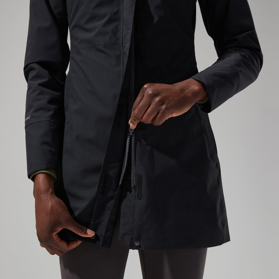 donne omeara giacca lunga - nero berghaus