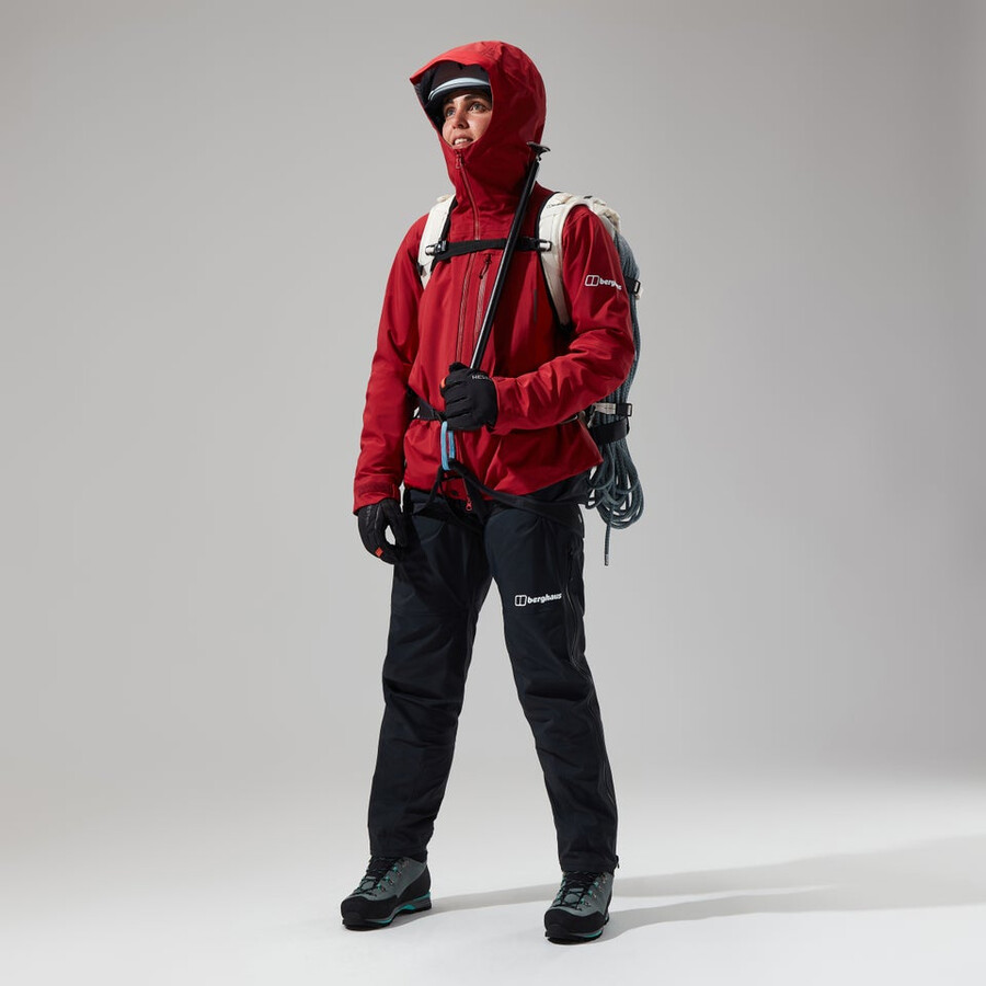 donne mtn cercatore di gore-tex giacca - rosso scurorosso berghaus