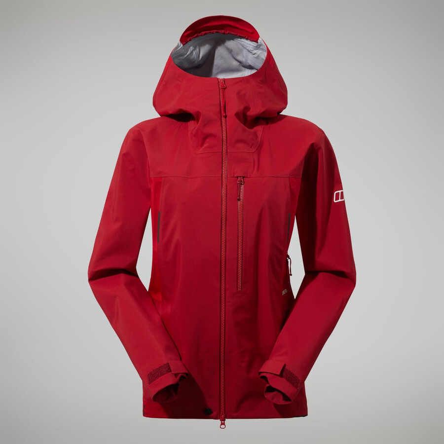 donne mtn cercatore di gore-tex giacca - rosso scurorosso berghaus